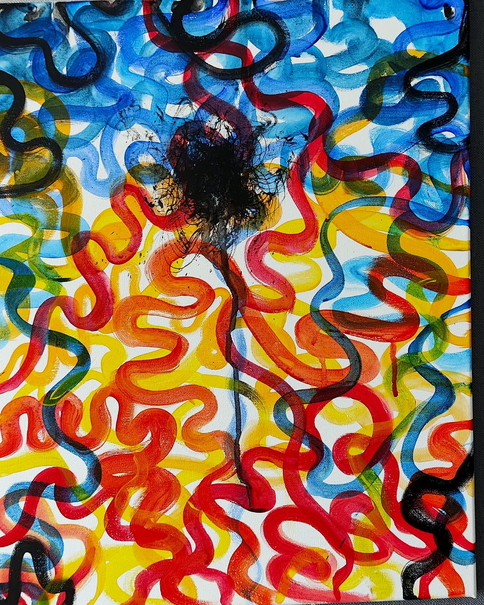 Obraz "Połączenia neuronowe" - Akryl na płótnie, 40 x 50 cm