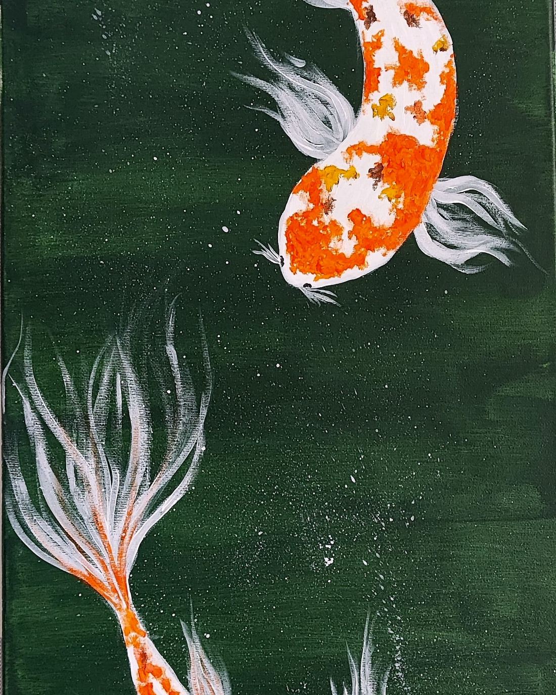 Obraz "Rybki" - Akryl na płótnie, 30 x 70 cm